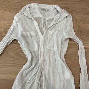 Club Mónaco White Sheer top - S